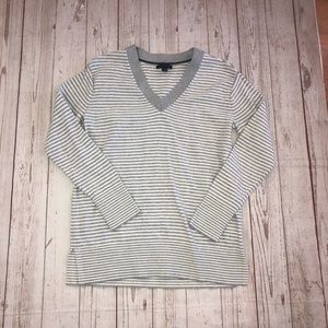 Tommy Hilfiger v-neck striped sweater size medium